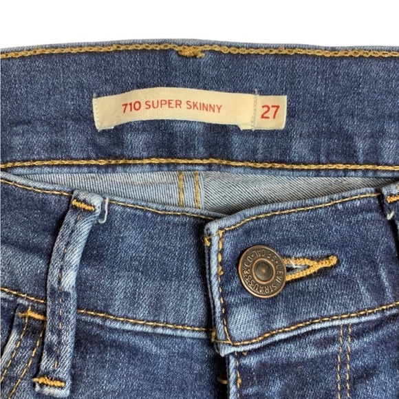 Levi’s Women’s 719 Super Skinny Blue Jeans Size 27  Casual Comfort Everyday - Picture 3 of 4